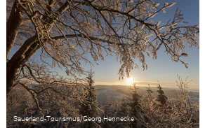 Blick auf die Winterlandschaft im Sauerland